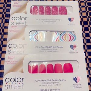 NIB 3 Color Street packs Kissing Booth, Cool Beans, LA Dreams